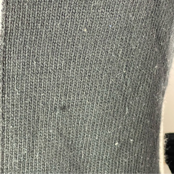 Black and White Side Slit Cable Knit Sweater - Picture 8 of 14